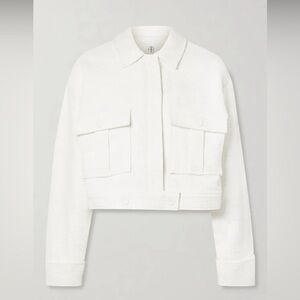 Anime Bing Cropped White Tweed Jacket